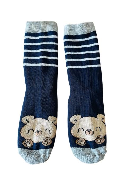 Sosete copii,Interior tip prosop,imprimeu ursulet,Engros